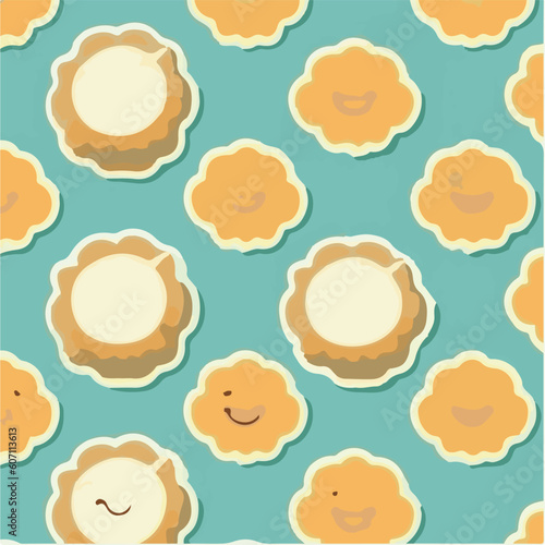 cute simple mooncake pattern, cartoon, minimal, decorate blankets, carpets, for kids, theme print design
