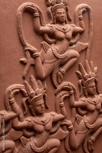 angkor style replica decorative wall carvings in cambodia