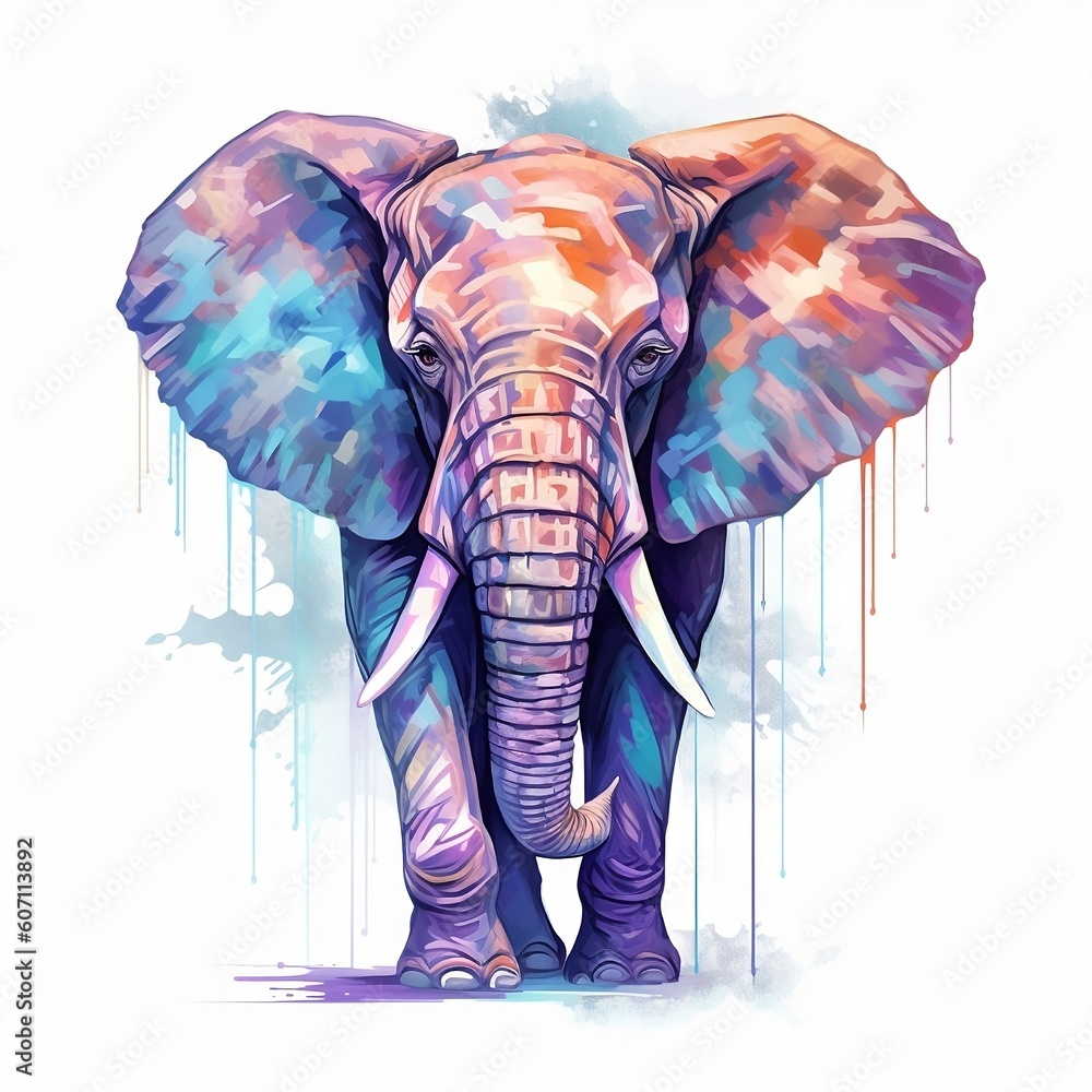 Obraz premium illustration of a elephant with background