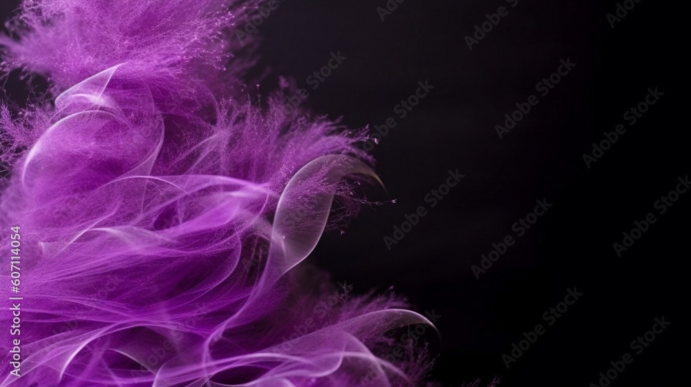 Obraz premium pink smoke on black background Generative AI