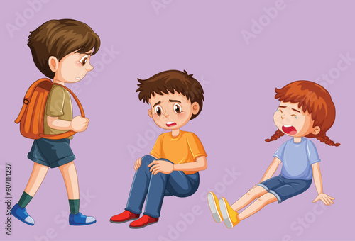 Set of children cartoon character by the greatest graphics