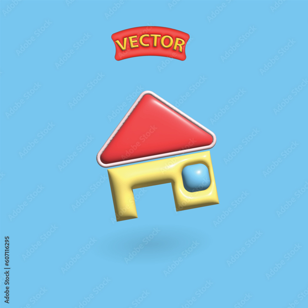 Minimalist house symbol. vector 3d vector icon eps 10 Minimalist house symbol. vector 3d vector icon eps 10