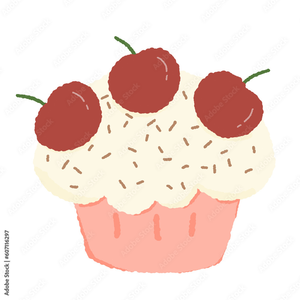 cupcake with cherry cupcake with cherry