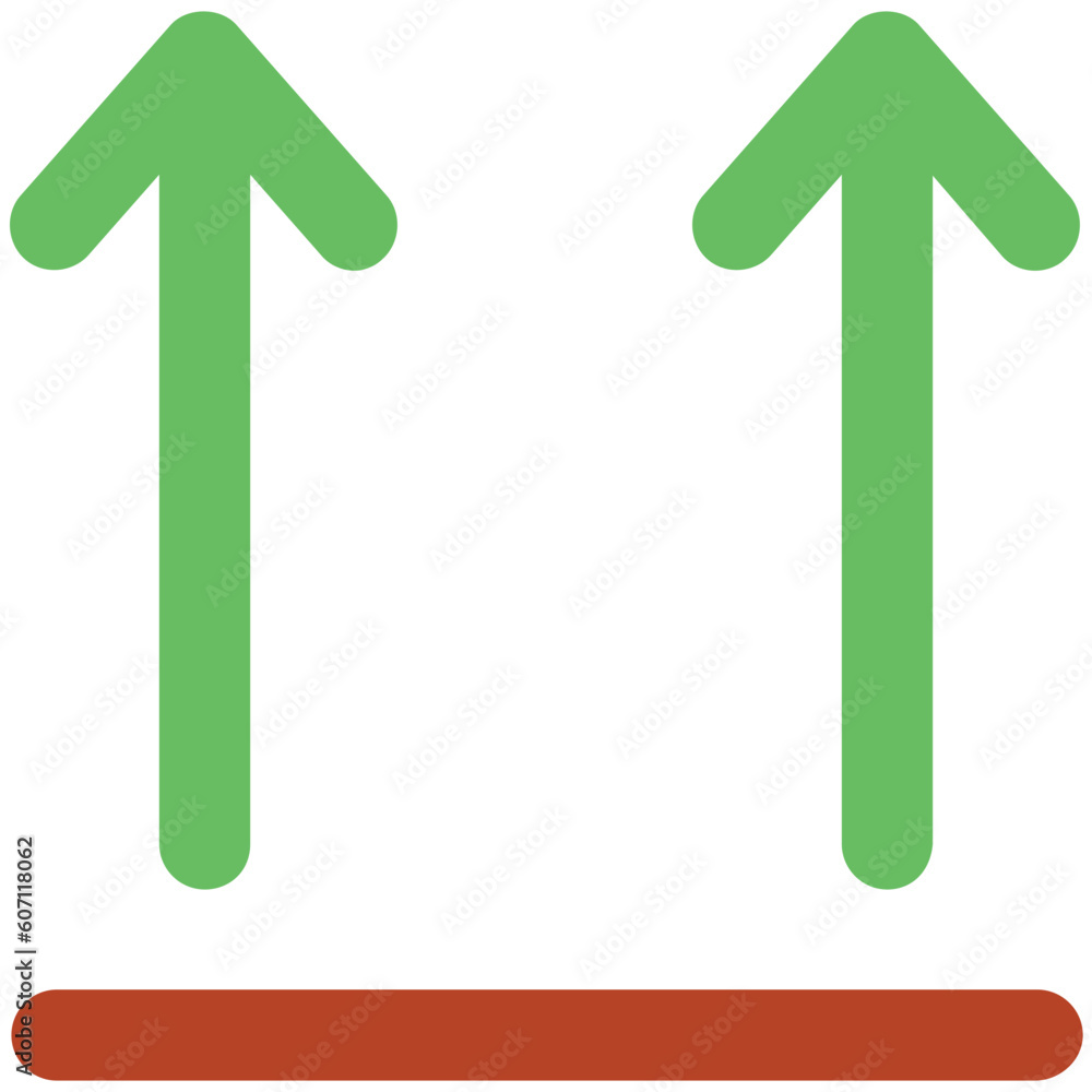 An icon vector of this way up An icon vector of this way up