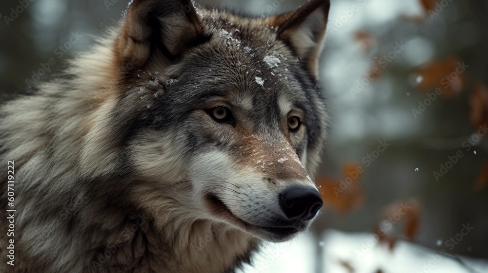 wolf in the snow generative ai