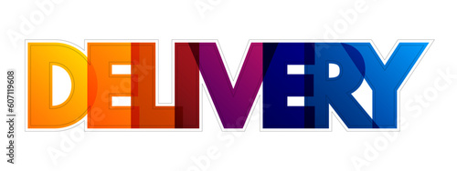 Delivery colorful text quote, concept background