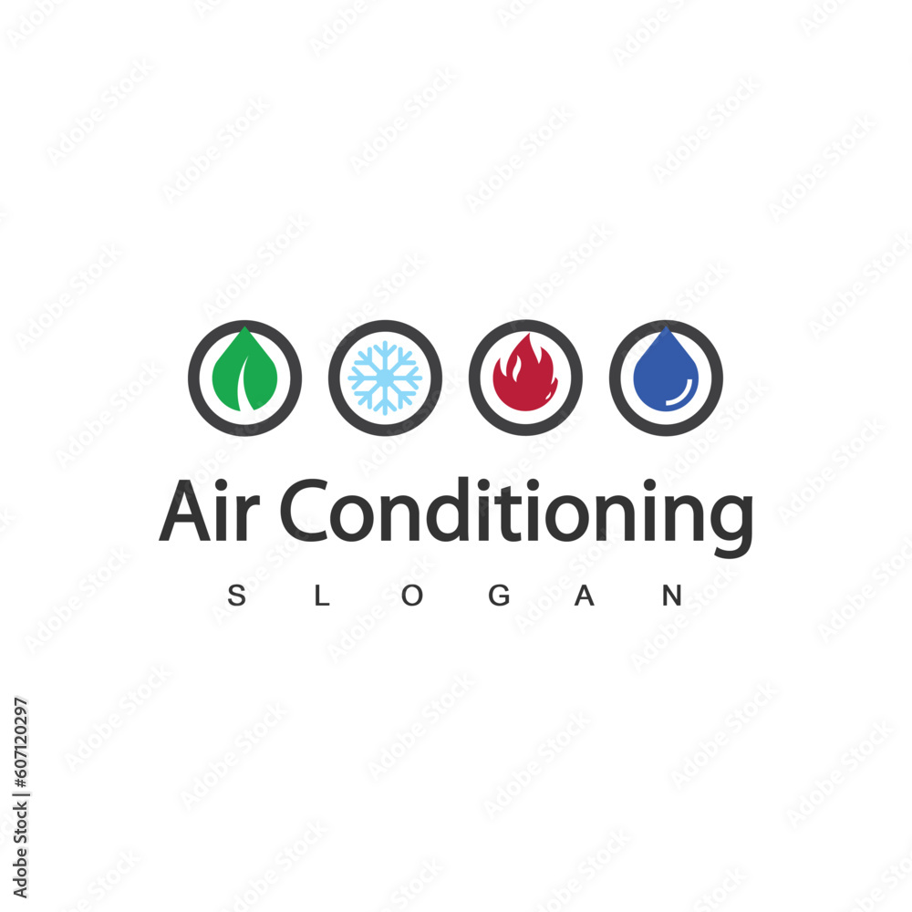 Air Conditioning Logo, HVAC Logo Concept Air Conditioning Logo, HVAC Logo Concept