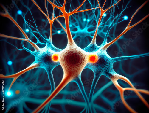 Neurons firing in the brain