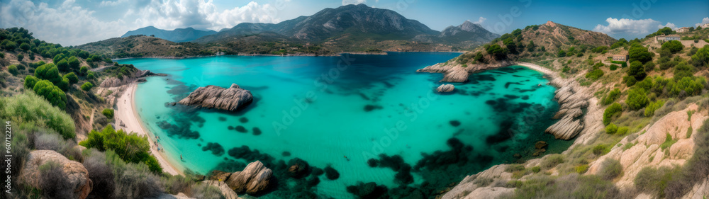 Panoramic view of the lagoon, background banner Panoramic view of the lagoon, background banner