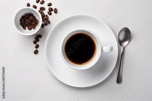 Delicious cup of coffee isolated Generative AI