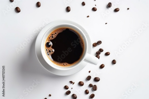 Delicious cup of coffee isolated on white background Generative AI