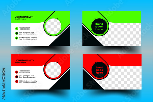 professional business card design for company corporate style, business card template