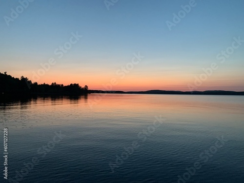 sunset over the river