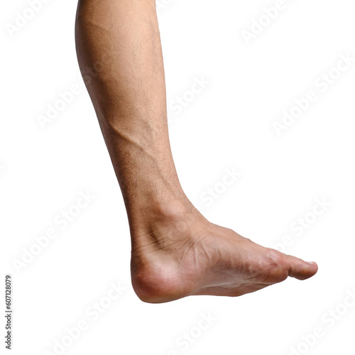 Male Feet in Various Poses against a White or Transparent Background © Rahmat