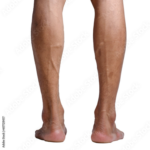 Male Feet in Various Poses against White or Transparent Background © Rahmat