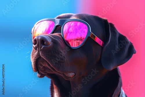 Labrador  Retriever  Dog Fashion: Wearing Sunglasses with Attitude © Rodrigo