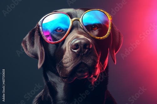 Labrador Retriever Dog Fashion: Wearing Sunglasses with Attitude