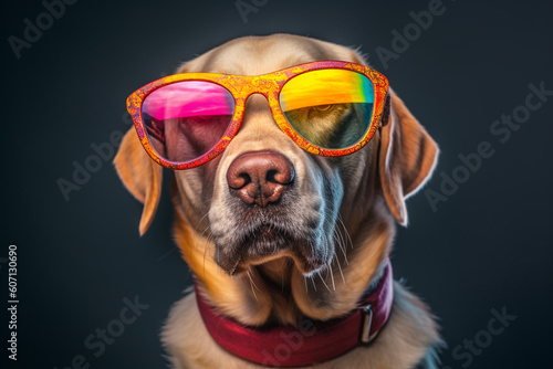 Labrador Retriever Dog Fashion: Wearing Sunglasses with Attitude