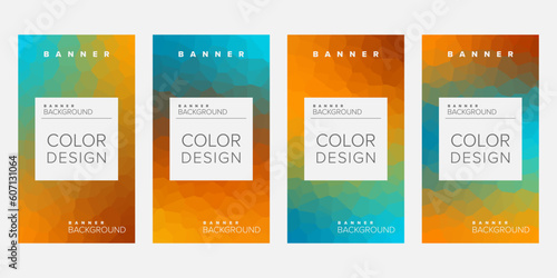 Color background banner vector design template