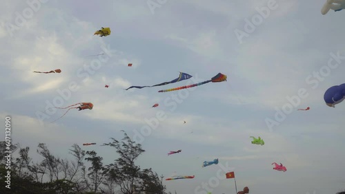 Vietnamese kite holiday at Vung Tau beach 4k