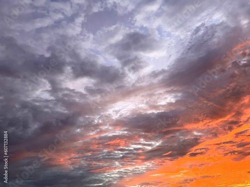 sky at sunset in Hong Kong