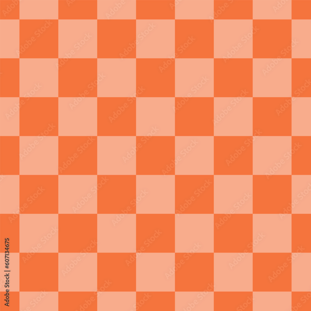 Seamless pattern with orange checkerboard Seamless pattern with orange checkerboard