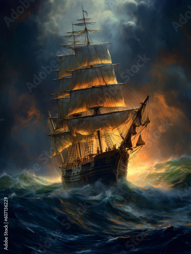 Old Ship in the Storm