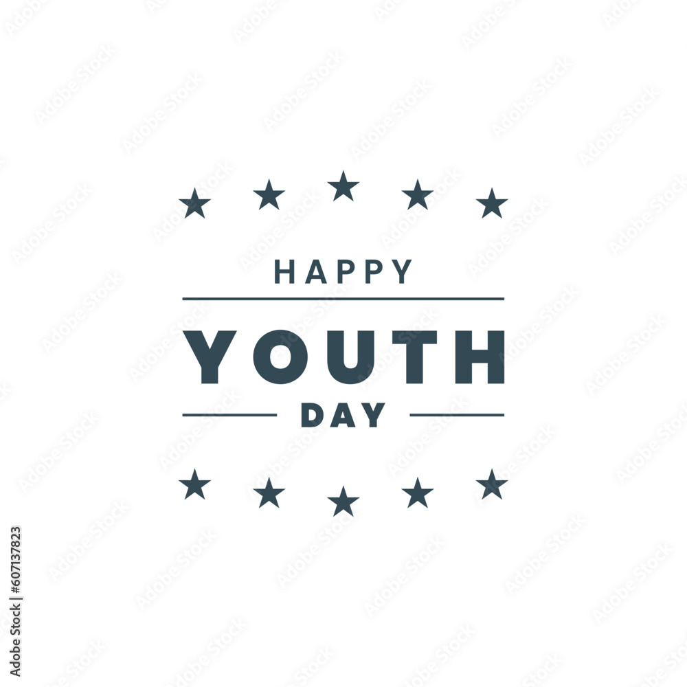 International youth day background template Holiday concept