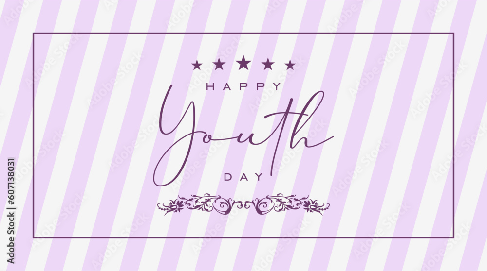International youth day background template Holiday concept International youth day background template Holiday concept