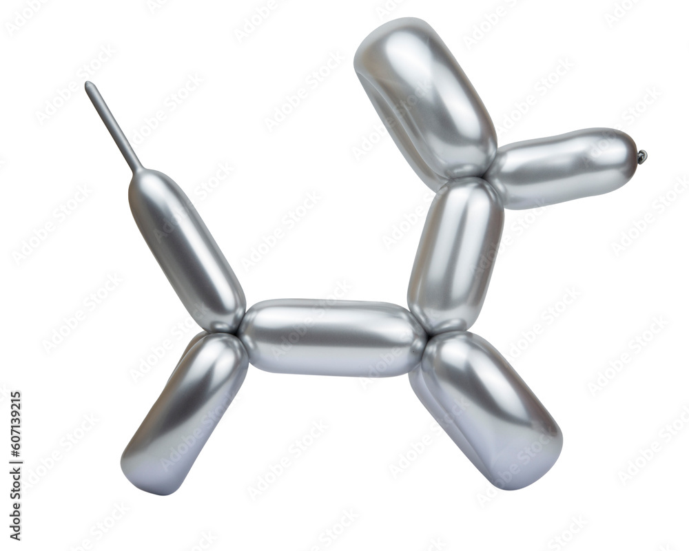 bright balloon dog isolated on the white background bright balloon dog isolated on the white background