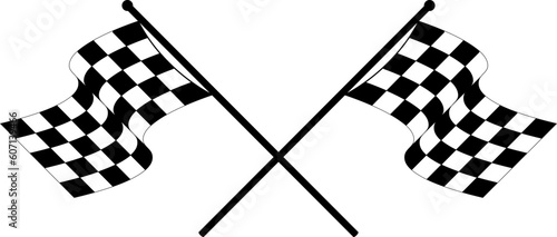 crossed NASCAR Checkered Flag Racing Car sports finish line flag 