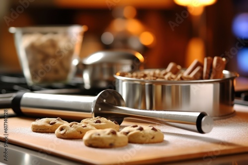 make cookies in front oven and stuff food photography