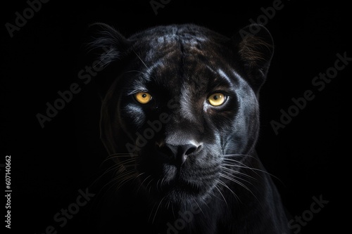 a black panther on a black, Generative AI