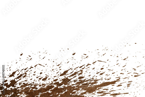mud splash isolated transparency background.. photo