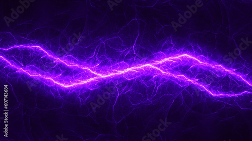 Purple fractal lightning background, electrical abstract