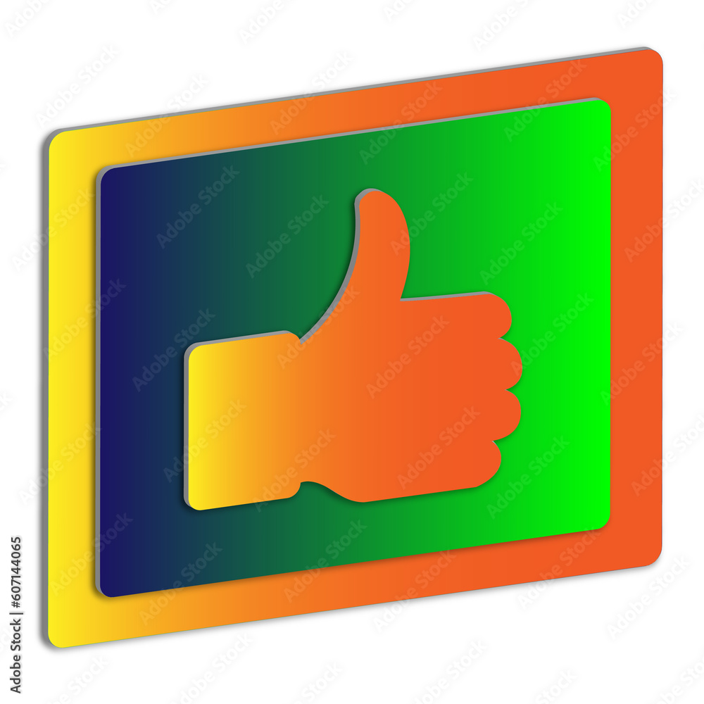 Colorful Facebook Like Button 3D Design Colorful Facebook Like Button 3D Design