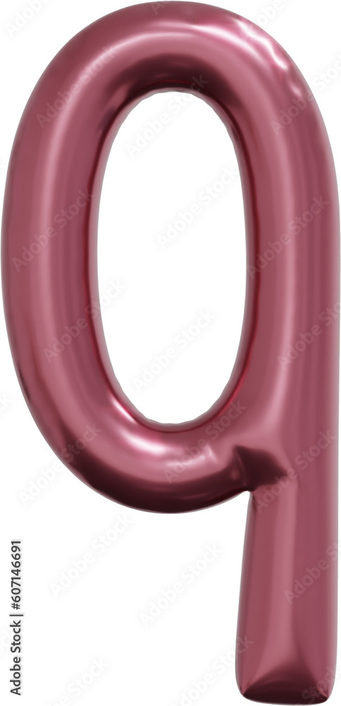 3d rendering of the alphabet letter made of rose gold foil balloon isolated 3d rendering of the alphabet letter made of rose gold foil balloon isolated