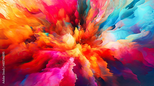 Illustration from colors explosion great for background made by Generative AI