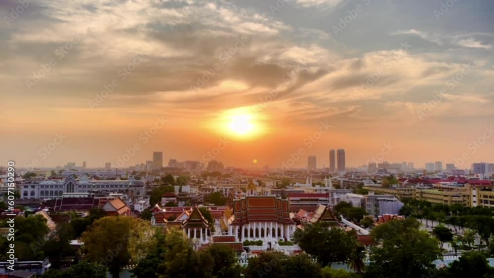 4K top view Bangkok Thailand view of the city 4K top view Bangkok Thailand view of the city