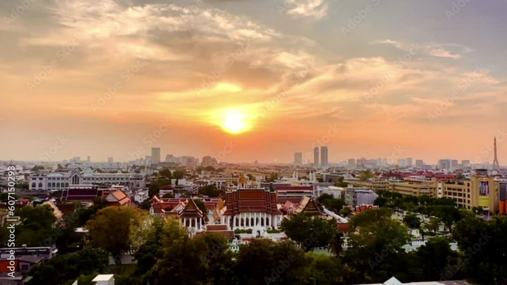 4K top view Bangkok Thailand view of the city 4K top view Bangkok Thailand view of the city