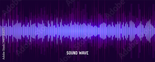 Abstract sound wave. Modern digital equalizer. Vector illustration.