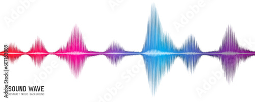 Abstract sound wave. Modern digital equalizer. Vector illustration.