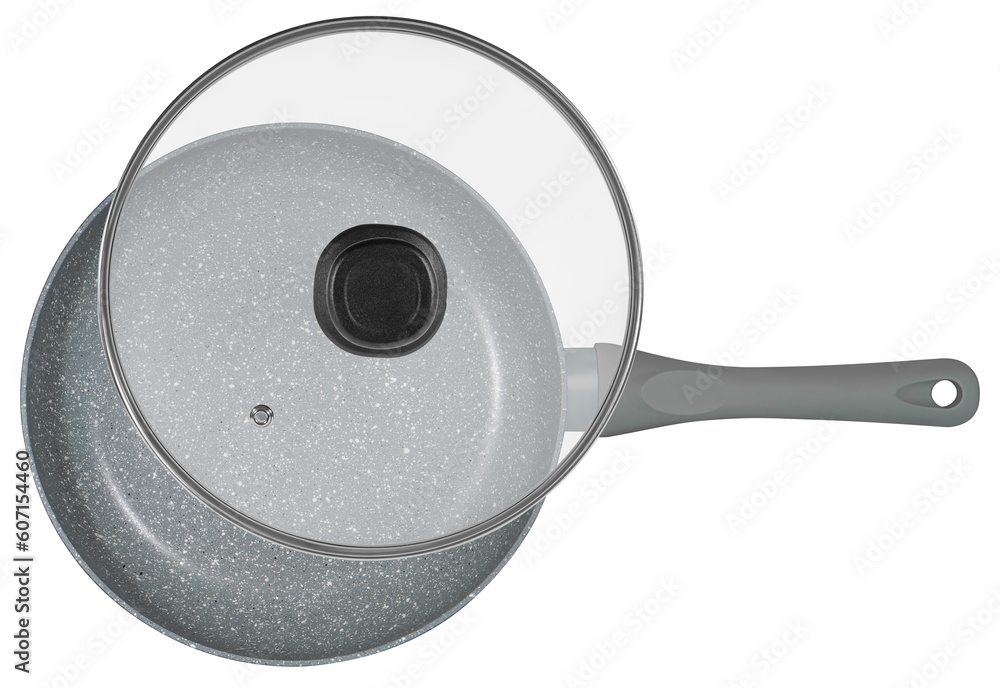 non-stick ceramic frying pan with glass lid