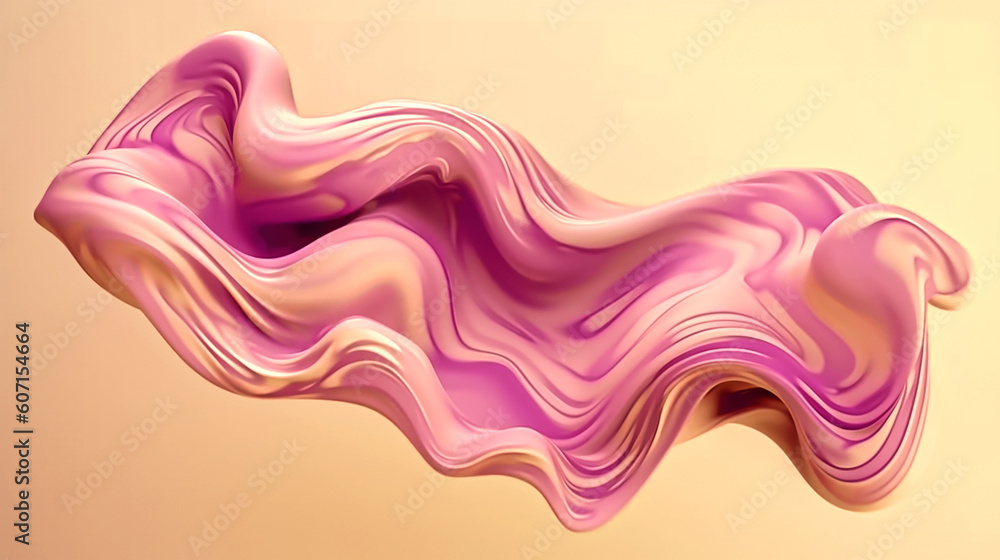 A pink and gold background with a swirl of paint A pink and gold background with a swirl of paint