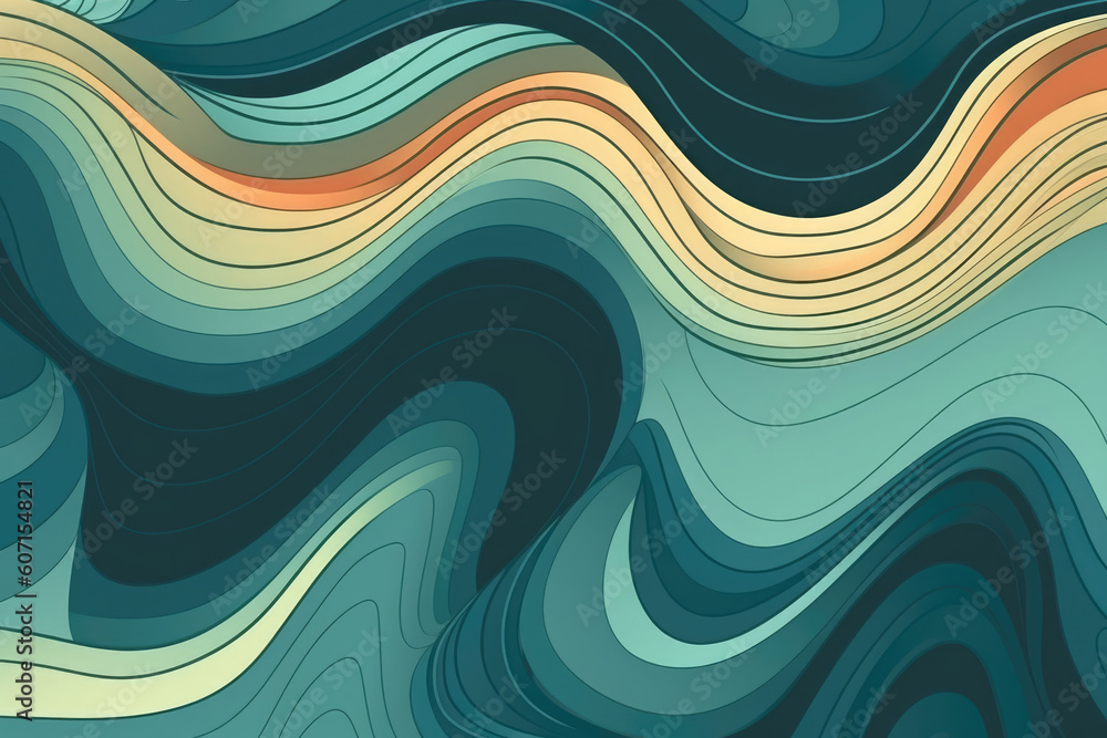 Abstract wavy striped background. Generative AI Abstract wavy striped background. Generative AI