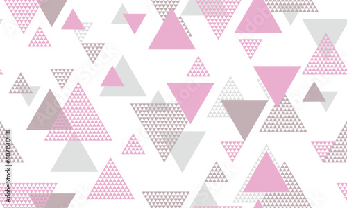 Triangle shapes seamless pattern vector design.