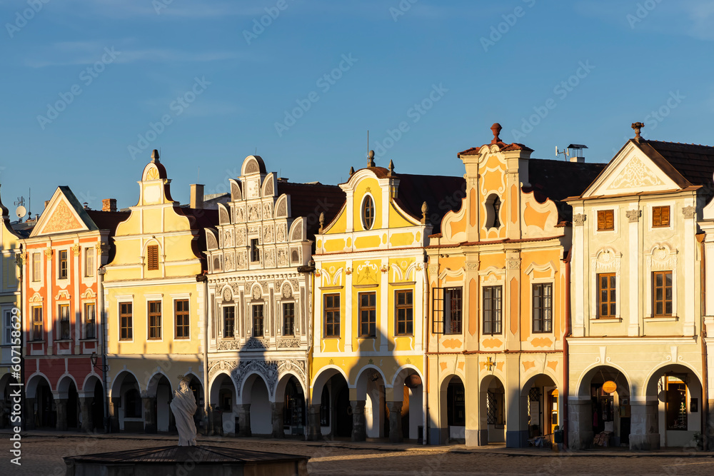 Fototapeta premium Telc, Unesco world heritage site, Southern Moravia, Czech Republic.