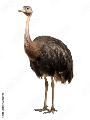 Ostrich Isolated on Transparent Background - Generative AI
