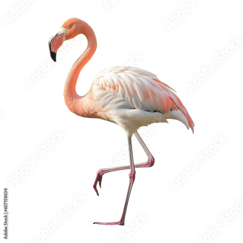Flamingo Isolated on Transparent Background - Generative AI 