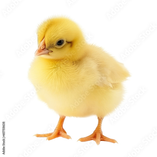 Yellow Chick Isolated on Transparent Background - Generative AI 